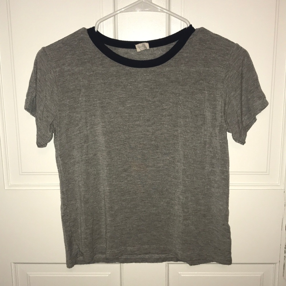 Brandy Melville Gray Short Sleeve Shirt